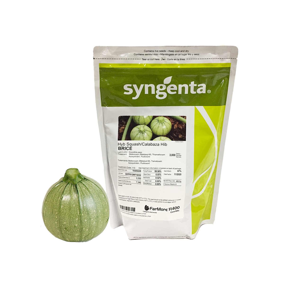 Calabaza Brice F-1 Sobre 3 Millares.