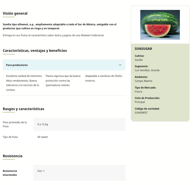 Sandia Sunsugar Sobre 5 Millares