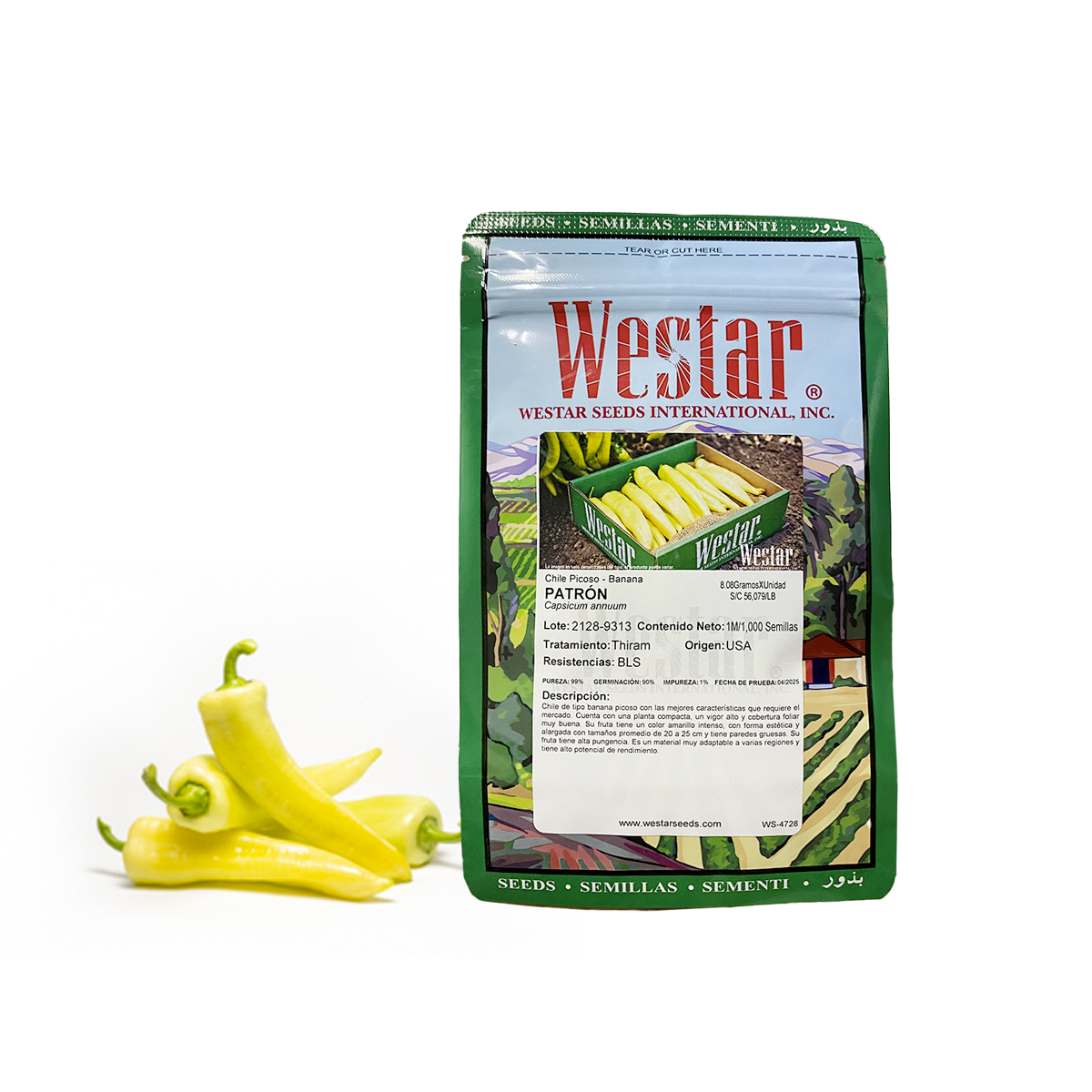 Chile Hot Banana Patron WS-4728 Sobre 1 Millar