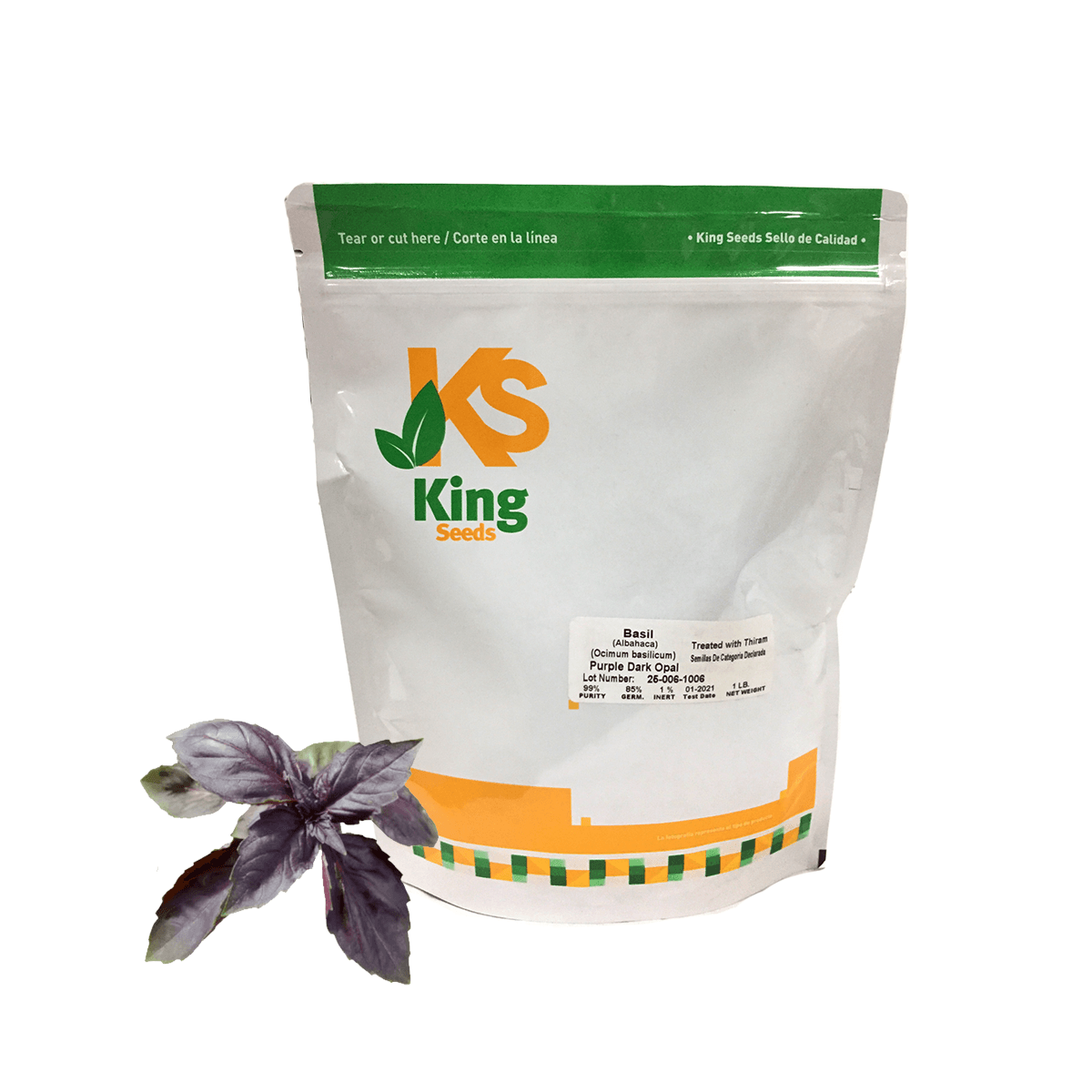 Albahaca Dark Opal sin tratamiento 1Lb