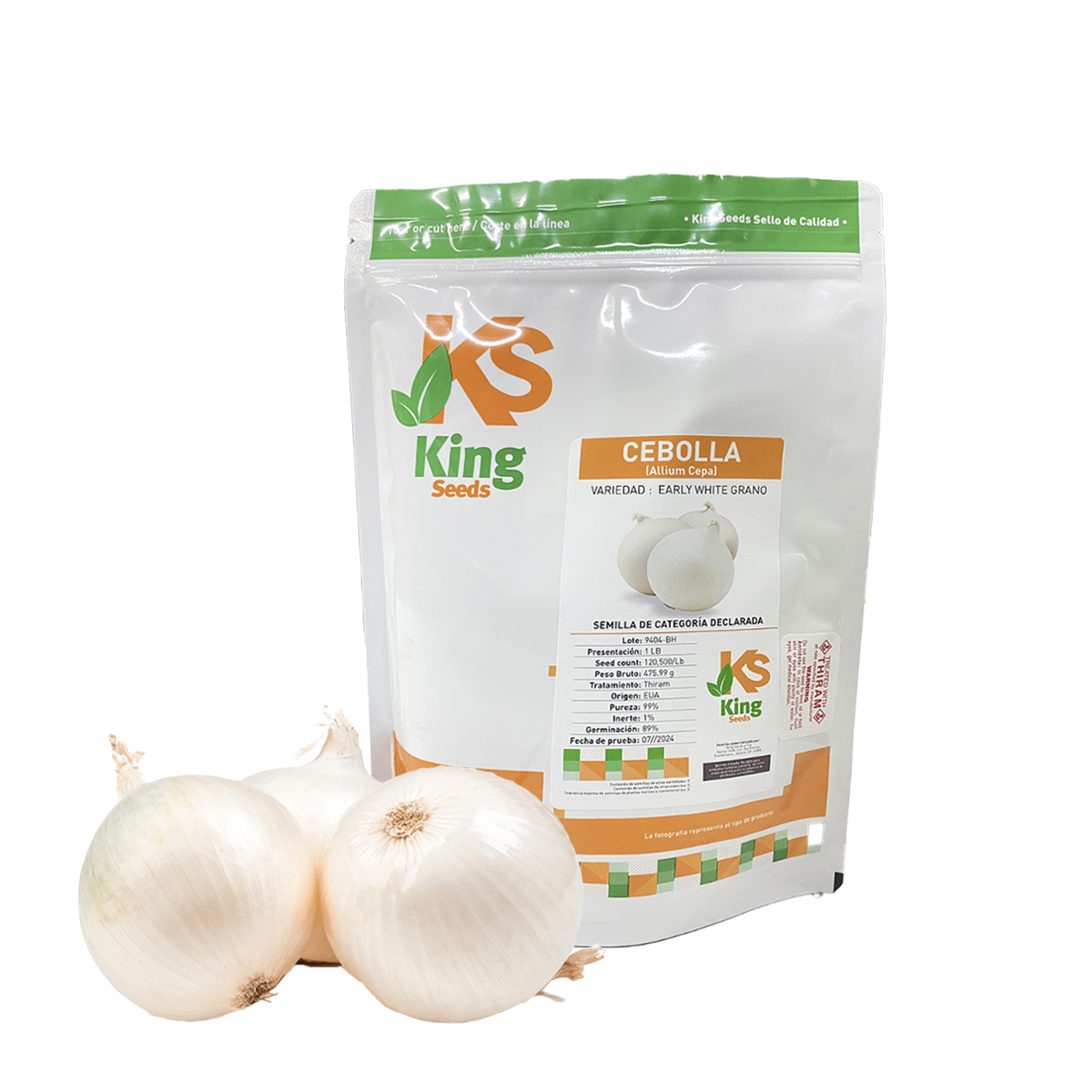 Cebolla Early White Grano Sobre  1 Libra