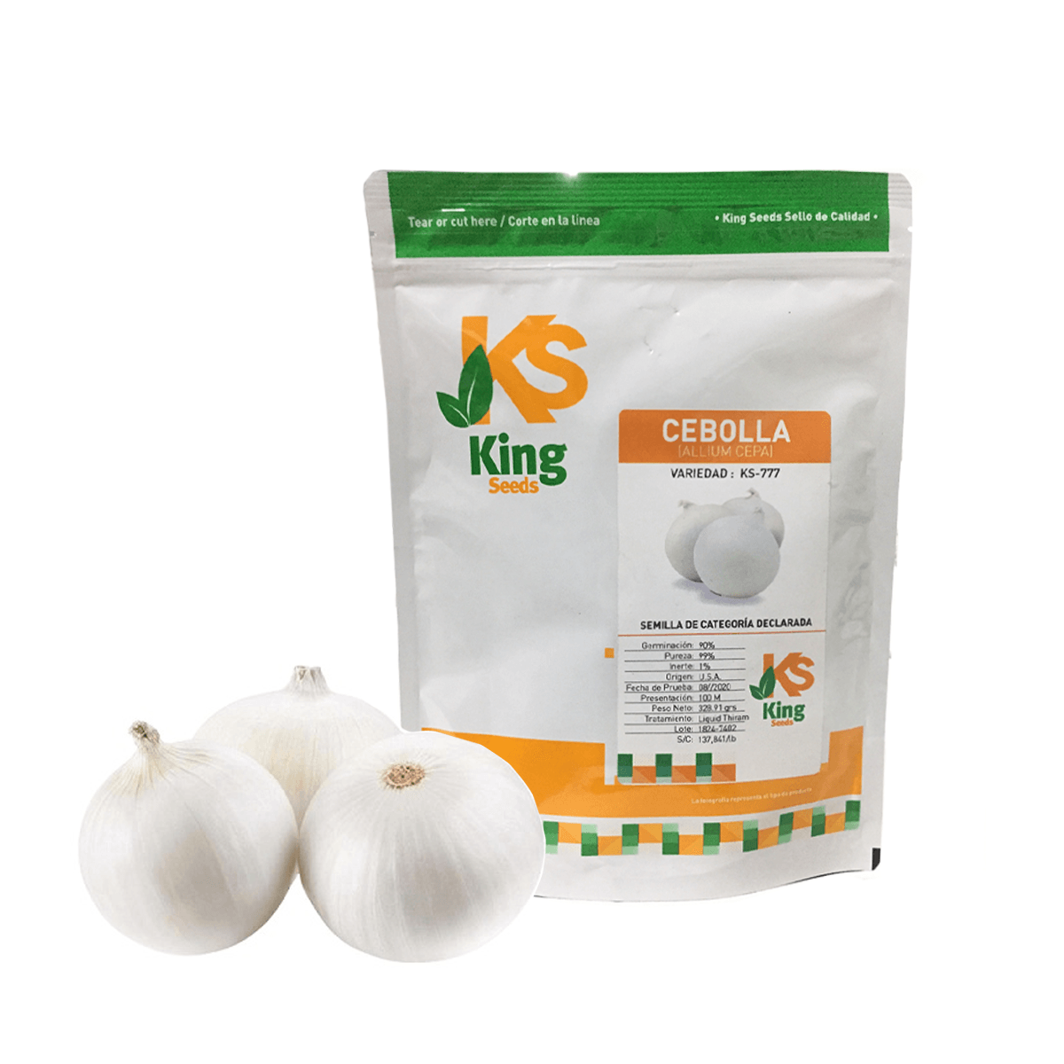 Cebolla Blanca KS-777 F1 Sobre 100 millares. Descuento 5% (se aplica en el carrito)