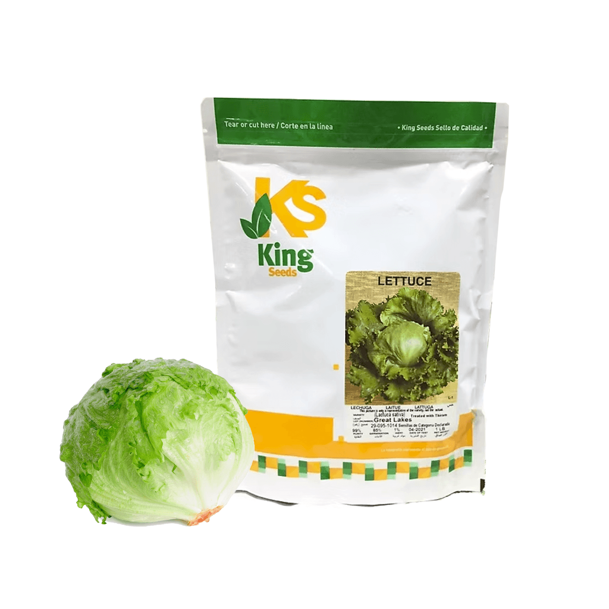 Lechuga Grandes Lagos Sobre 1 Lb