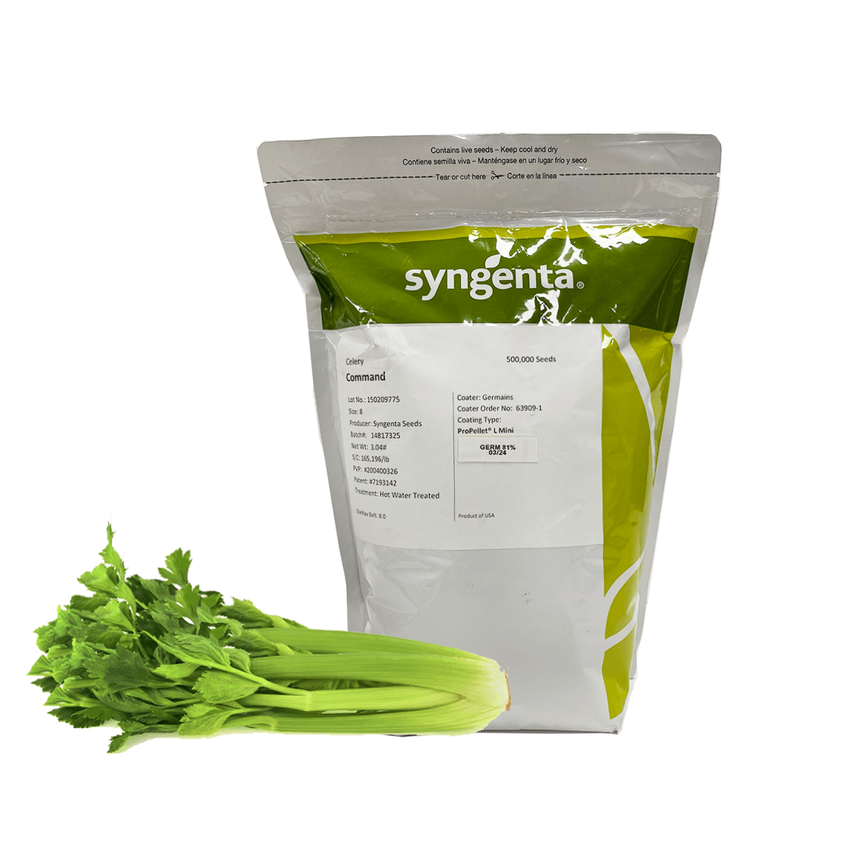 Apio Command sin tratamiento Sobre 500 Millares. Promoción 10+1 (se aplica en el carrito)