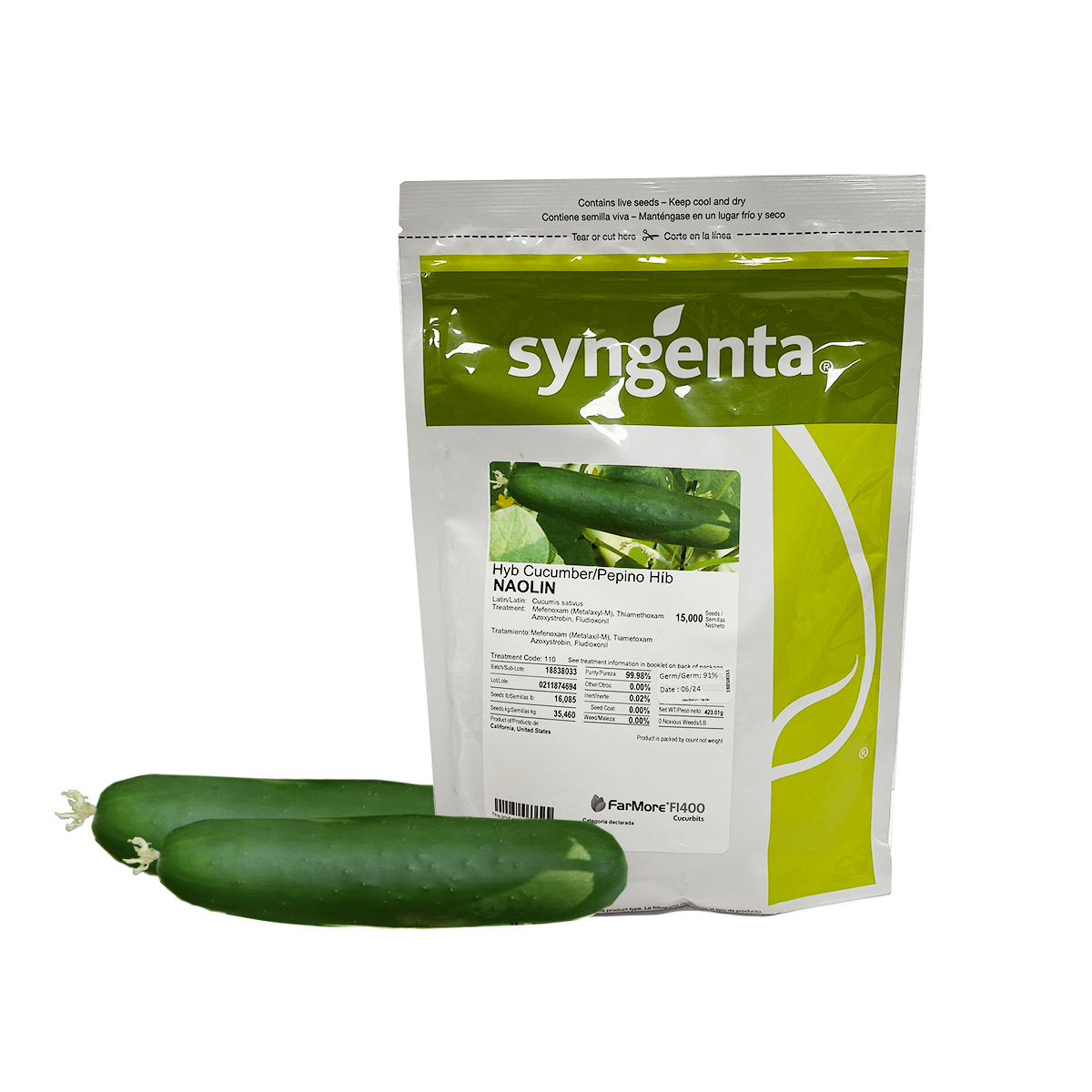 Pepino Naolin Sobre  15 Millar