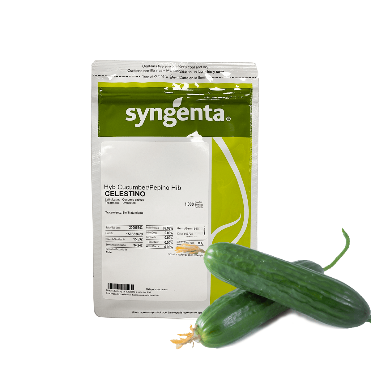 Semilla Pepino Celestino Sobre 1 Millar