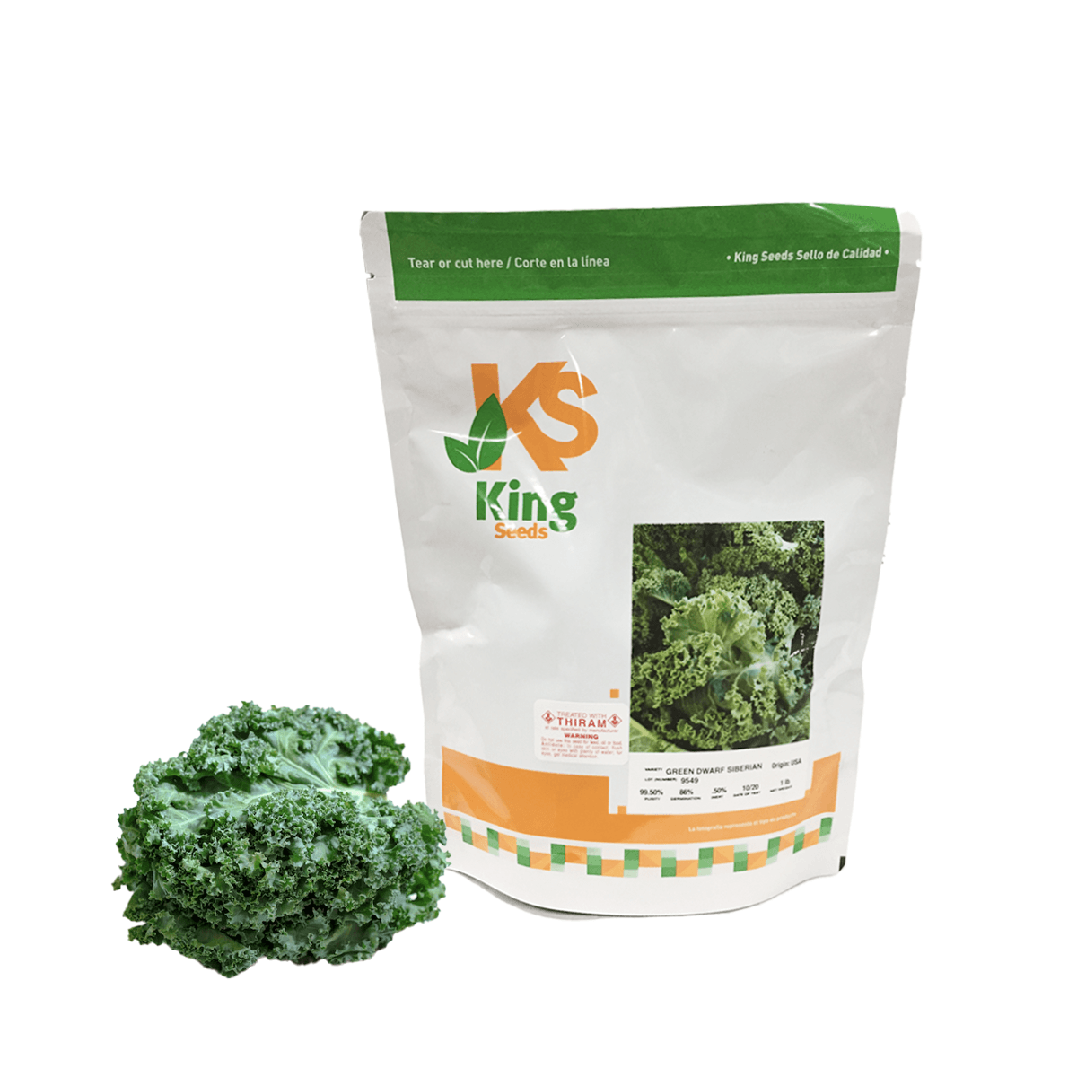 Kale Verde Green Curly Sobre 1 Lb