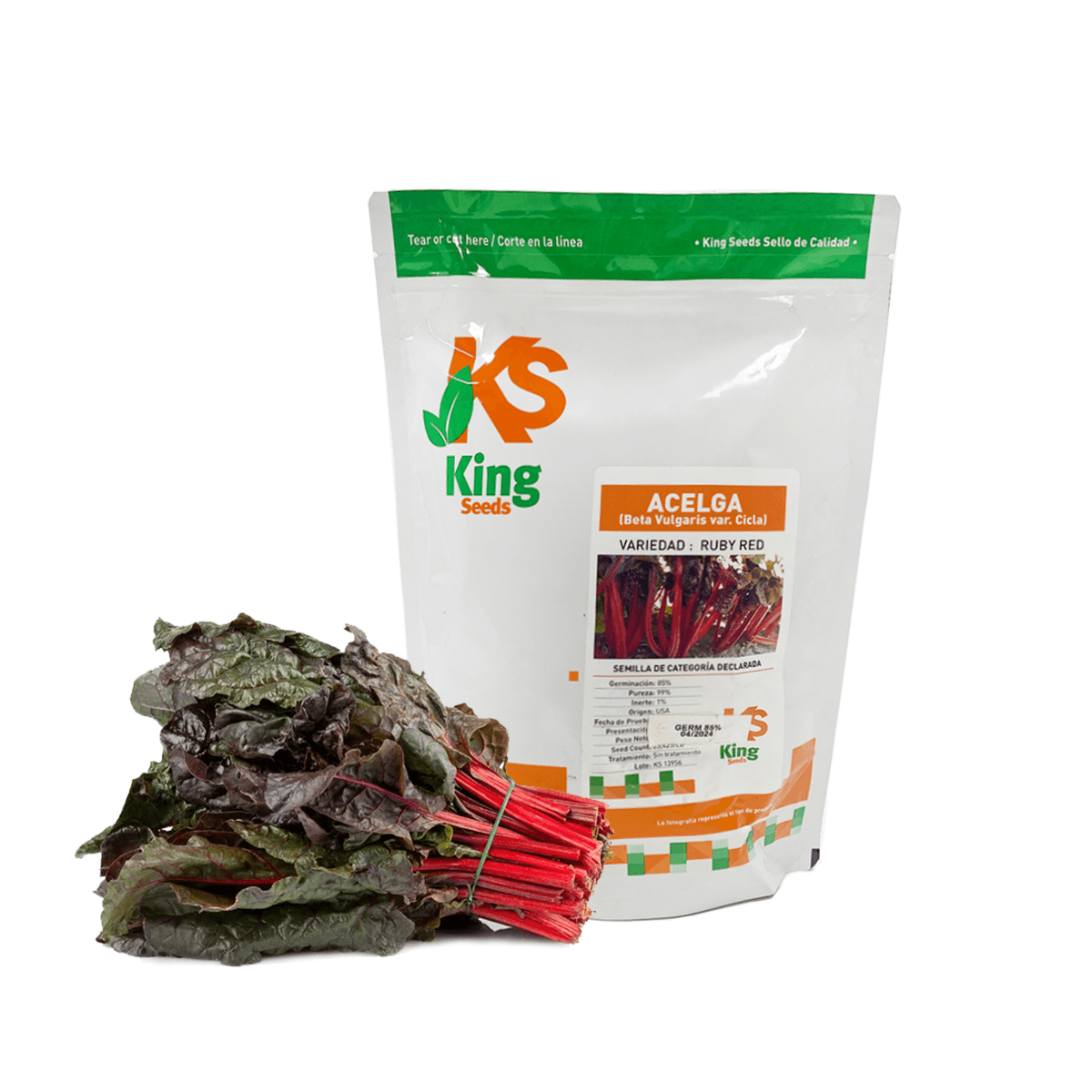 Acelga Ruby Red Sin tratamiento Sobre 1 Lb