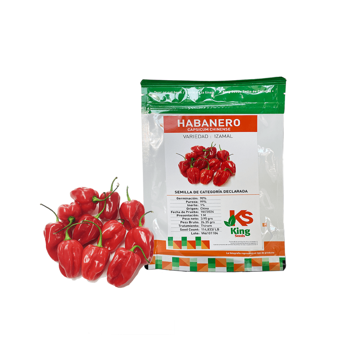 Chile Habanero Izamal Sobre de 5 millares