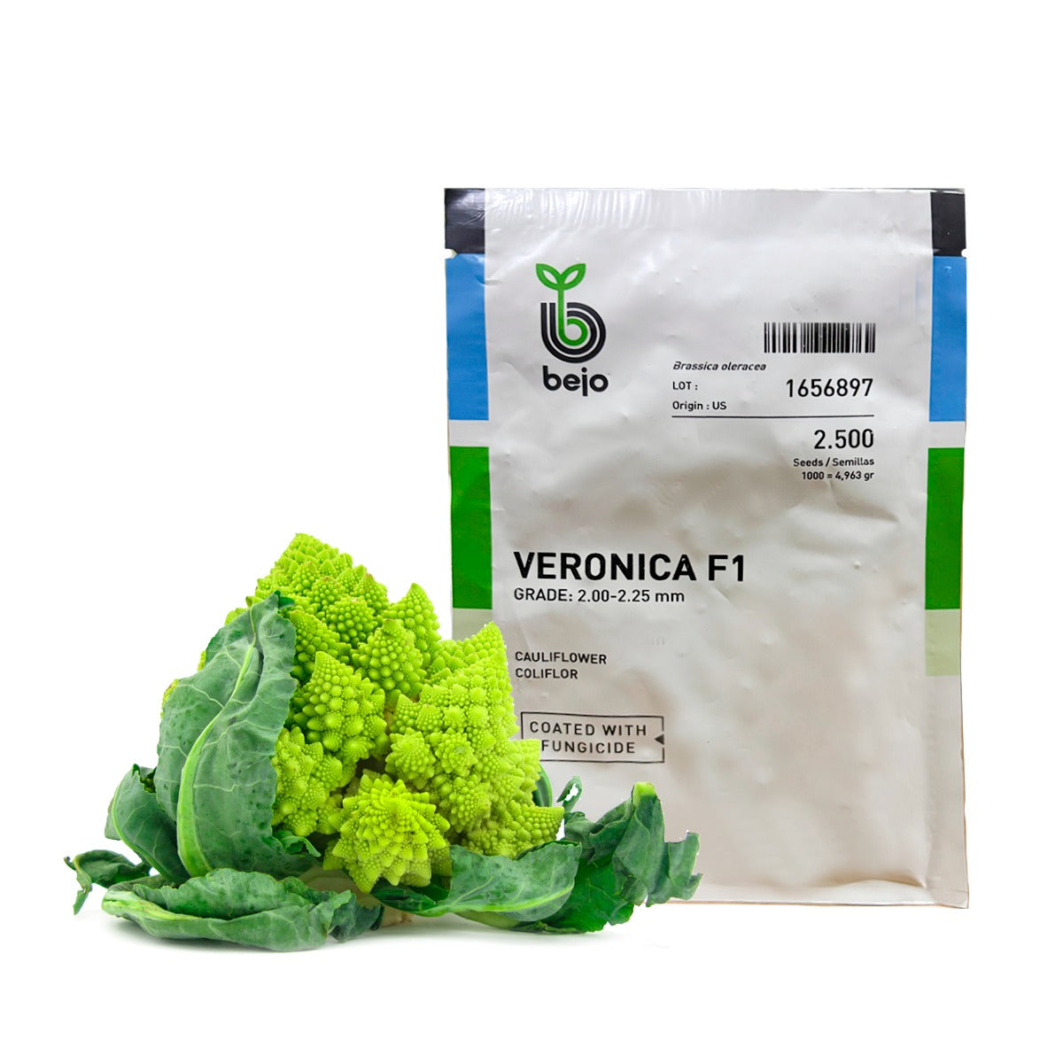 Coliflor Romanesco Veronica Sobre 2,500 semillas