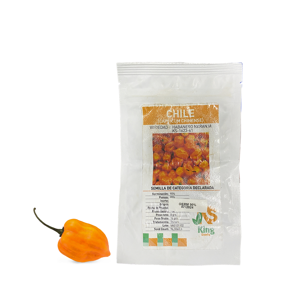 Chile Habanero Naranja KS-1623-61 Sobre 1 millar