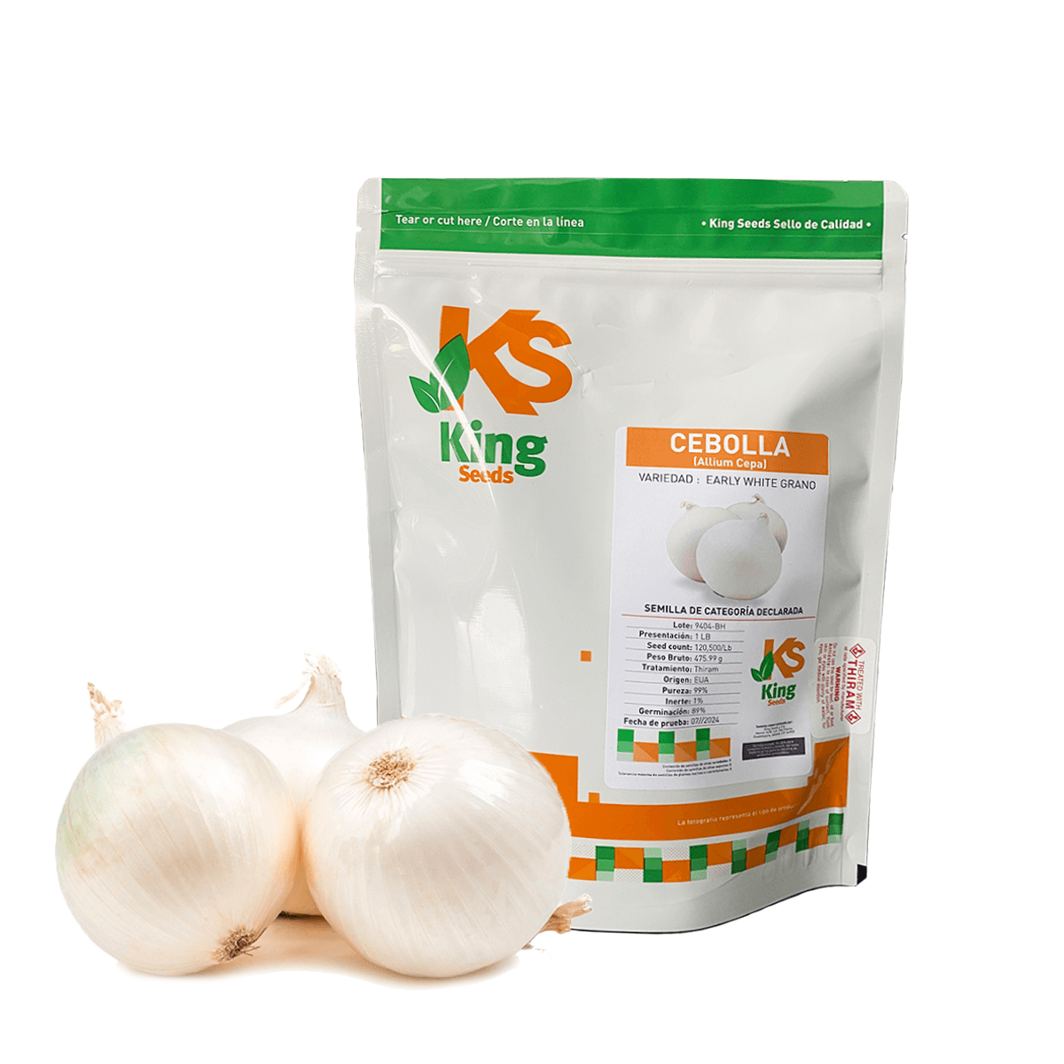 Cebolla Early White Grano Sobre  1 Libra