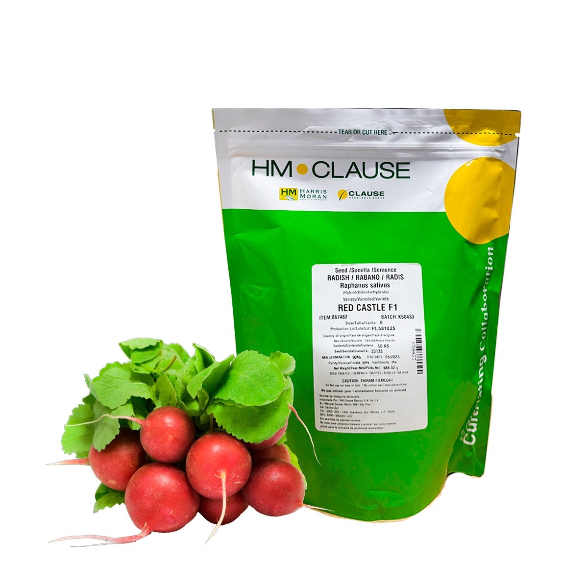 Rábano Red Castle Sobre 50 millares  tamaño 7-8.5